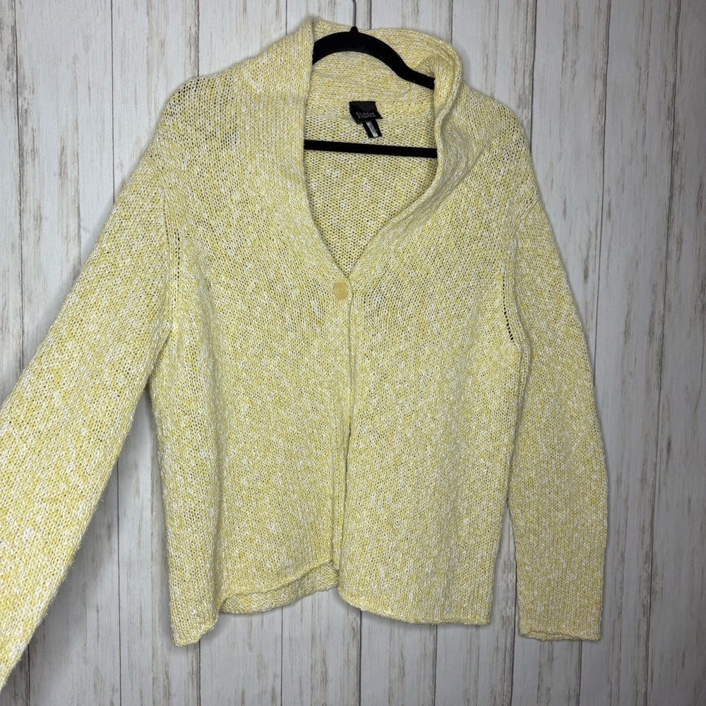 Eileen Fisher Yellow Knit Sweater